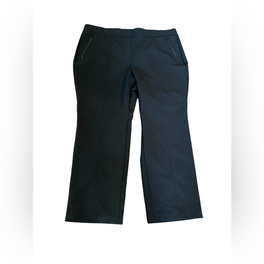 LANE‎ BRYANT nylon spandex, stretchy Straight  Black Pant Plus Size 24 LIKE NEW!
